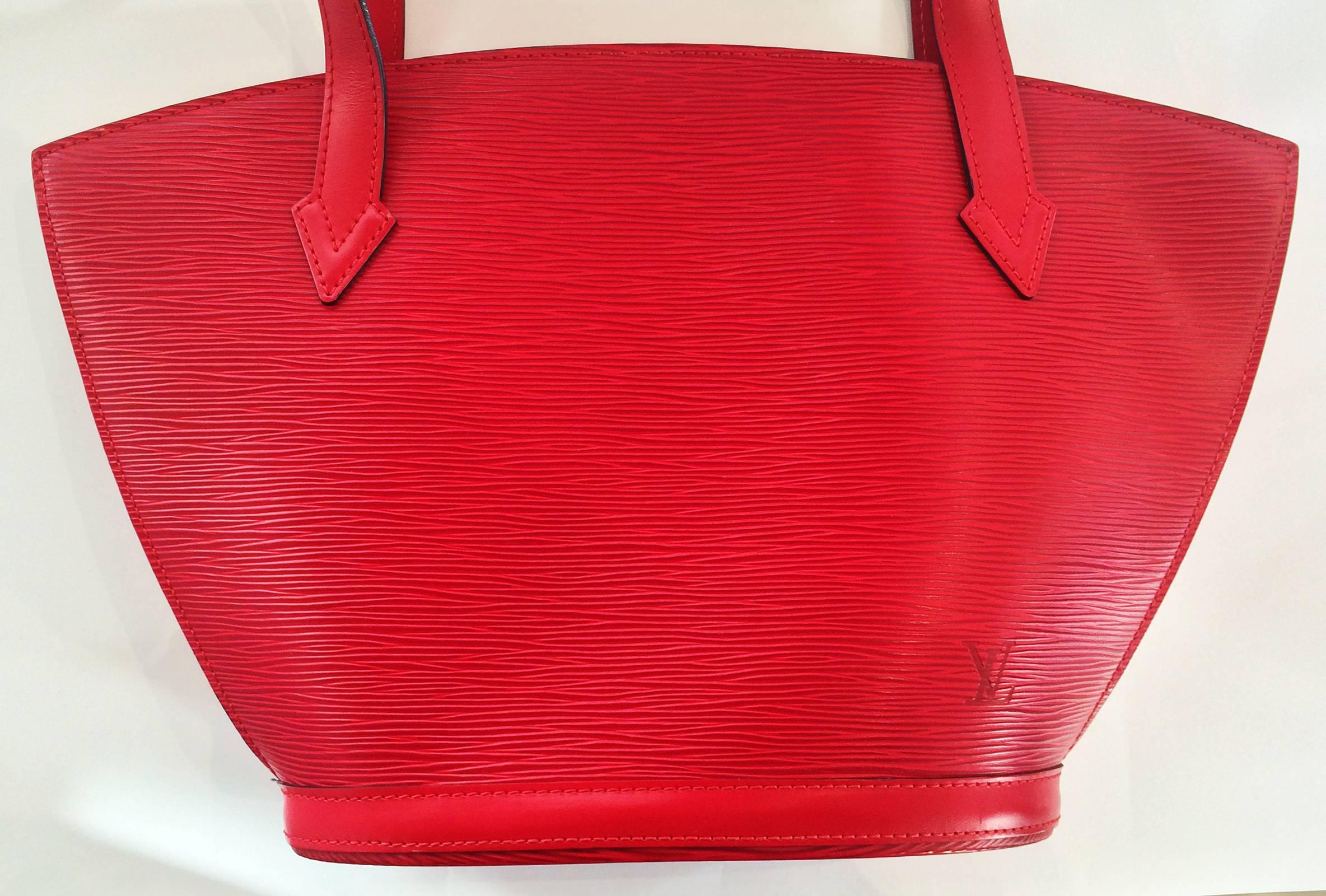 Women's Red EPI Leather St. Jacques Louis Vuitton handbag bag purse