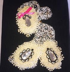 Rare Large Jolles of Paris 1950s Poodle bag