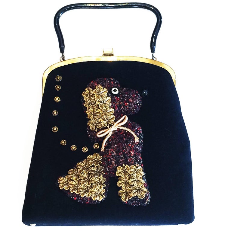 A Mid Century Poodle Dog handbag by Soure New York at 1stDibs