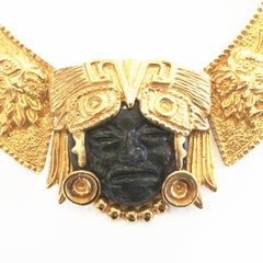 Mid Century Mask Necklace by Marbel Salvador