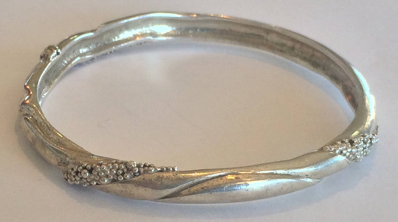 Georg Jensen heavy silver bangle Design no. 361 by Ole Kortzau In Excellent Condition In Daylesford, Victoria