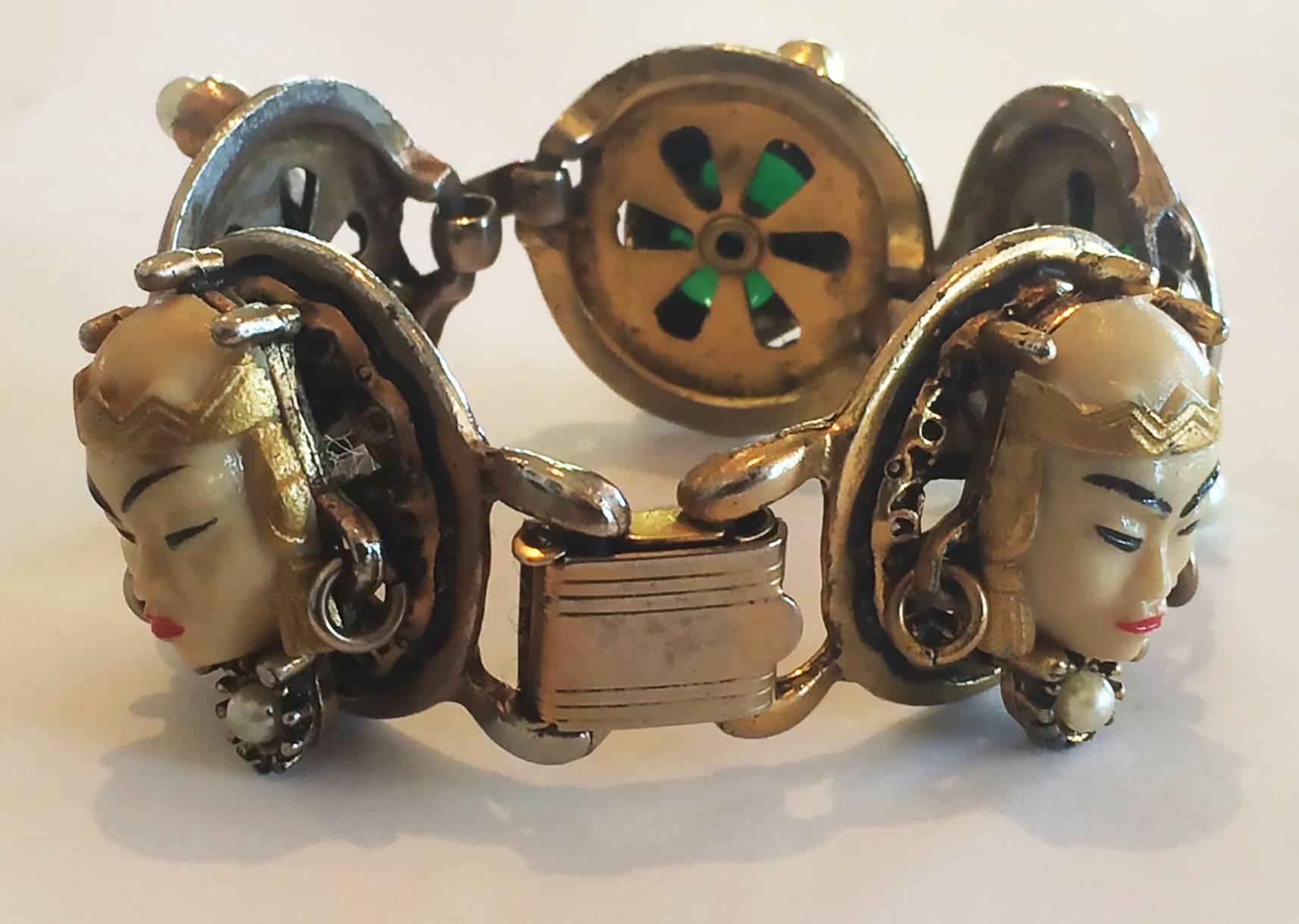 Selro Selini Asian Princess face bracelet In Excellent Condition In Daylesford, Victoria