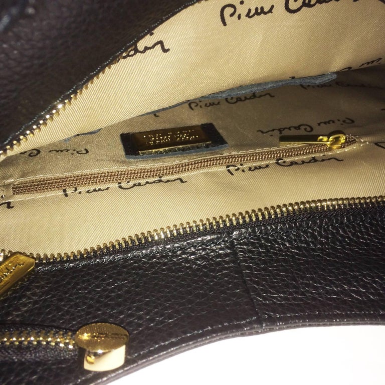 Pierre Cardin New black leather hobo bag handbag at 1stDibs | pierre ...