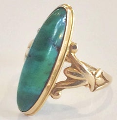 Art Deco Royston Turquoise and gold ring