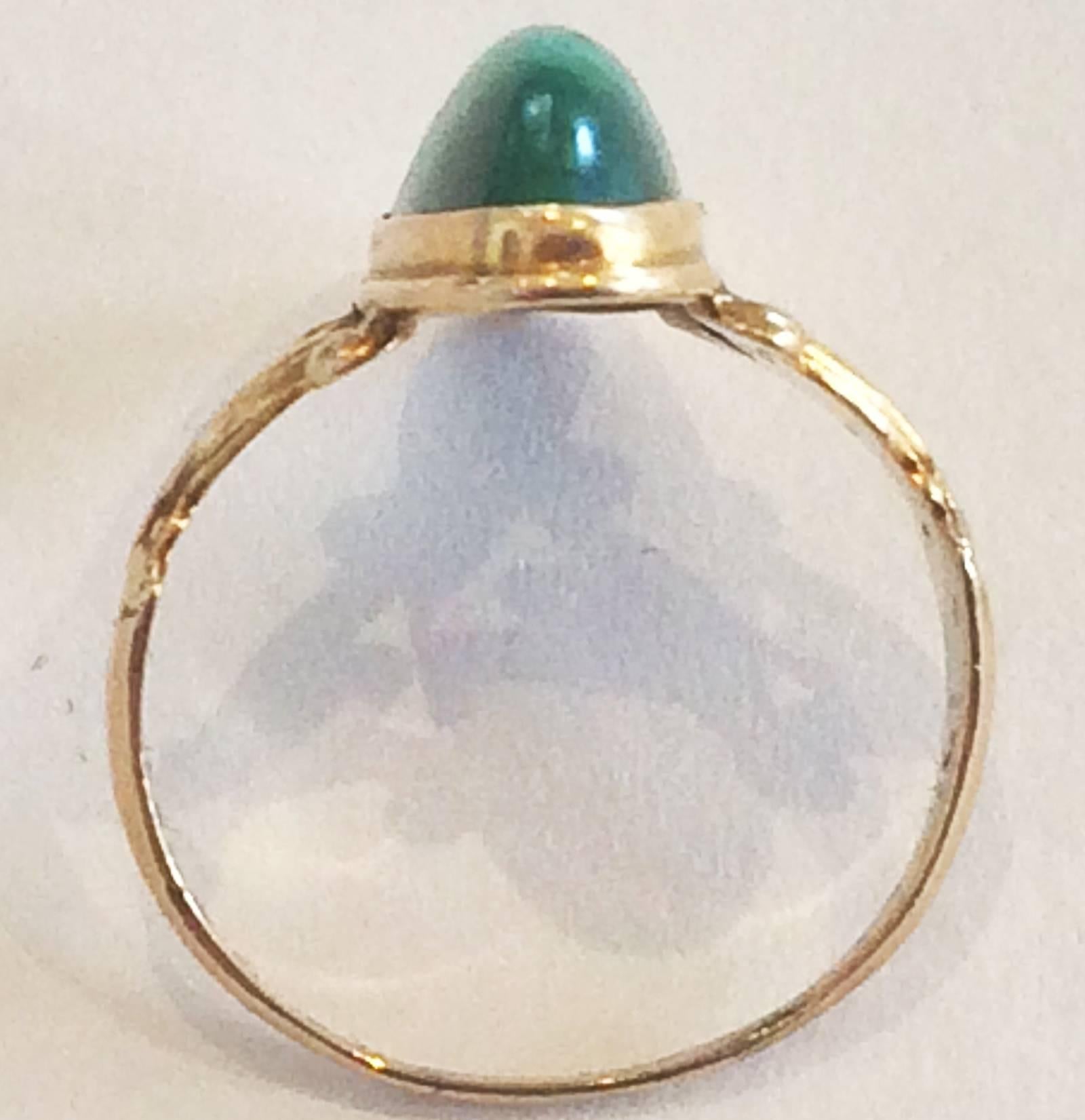 Art Deco Royston Turquoise and gold ring In Excellent Condition In Daylesford, Victoria