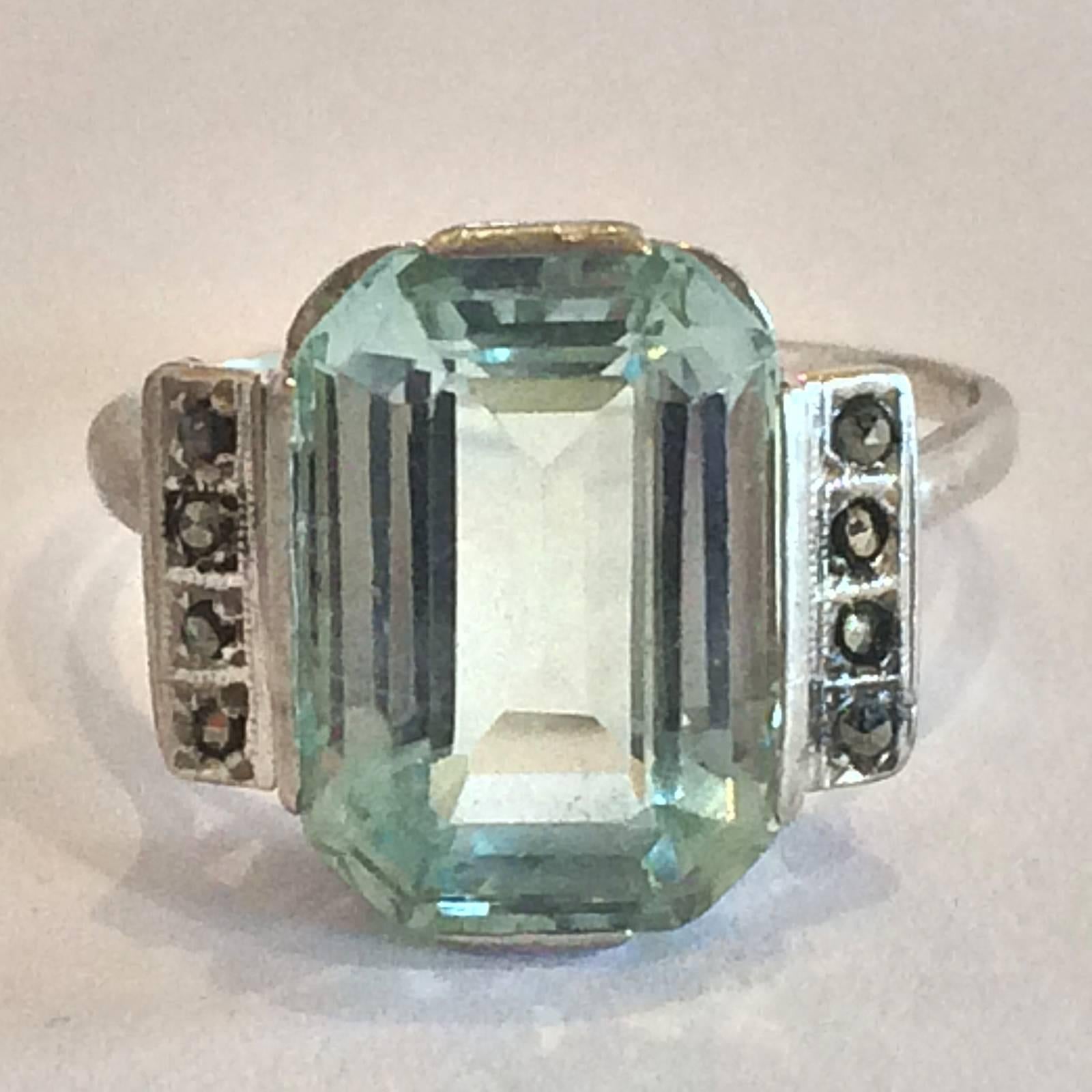 huge aquamarine ring