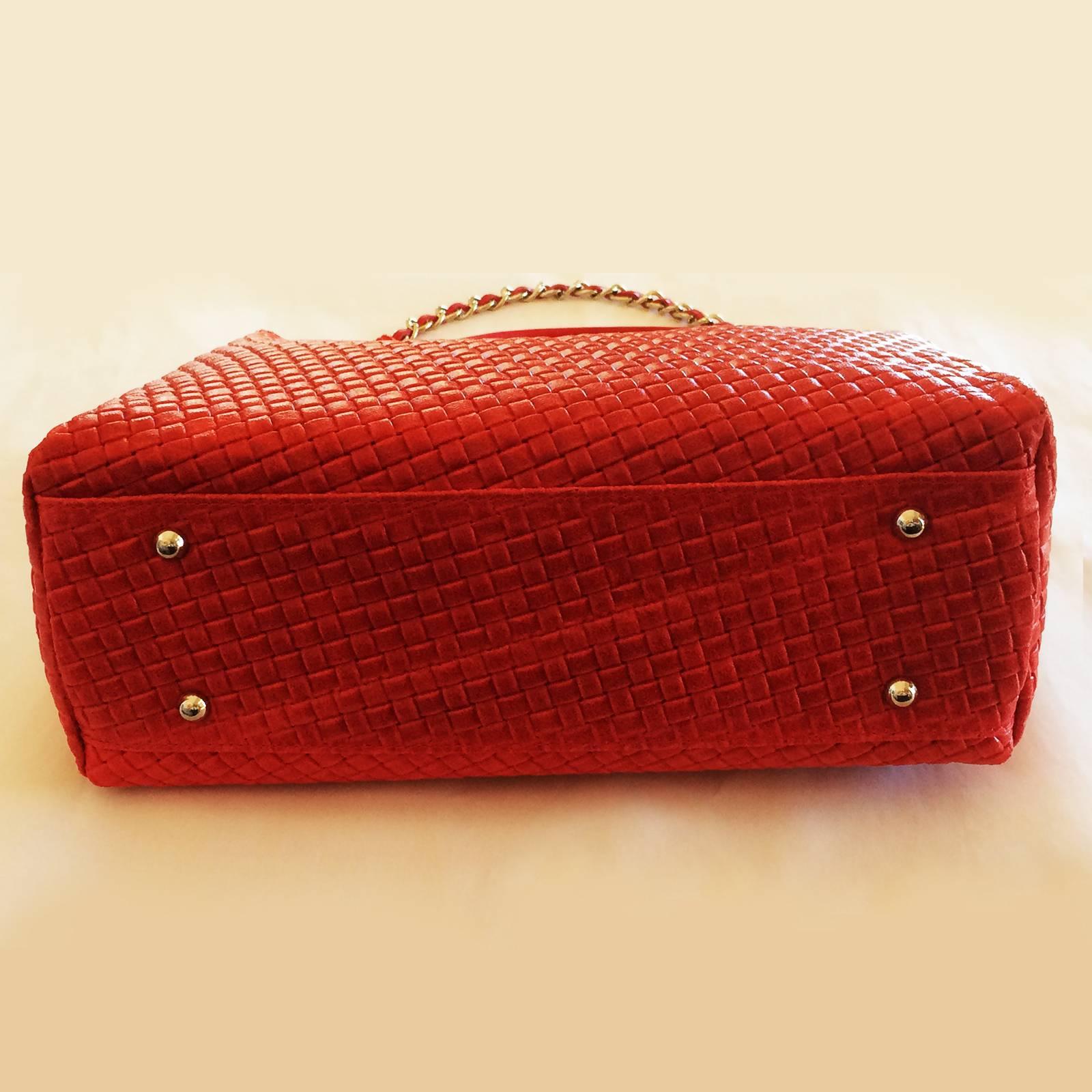 trussardi red bag