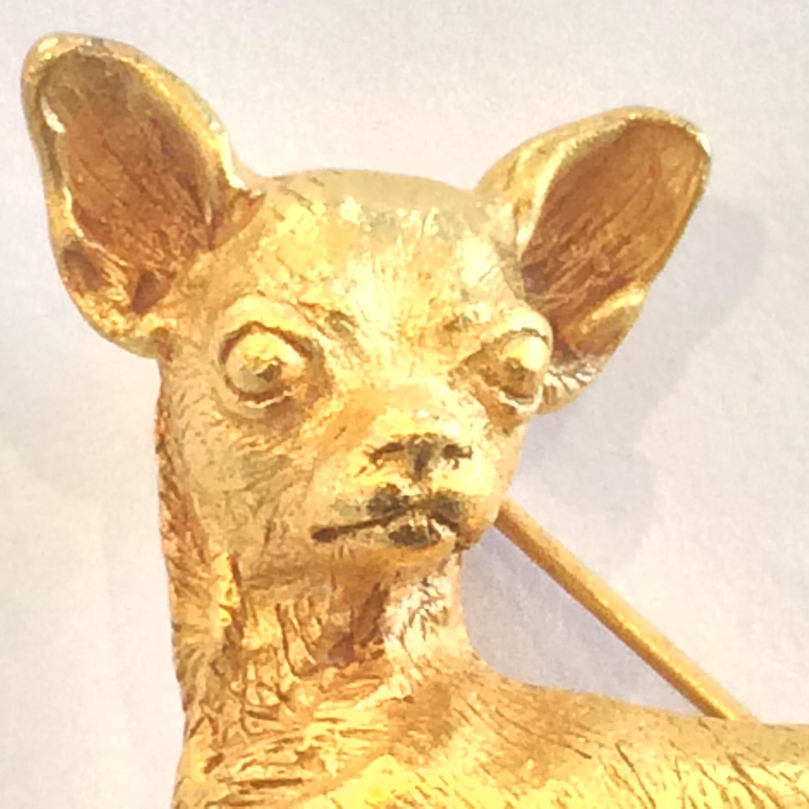Modernist Askew of London Chihuahua Dog Brooch or pin