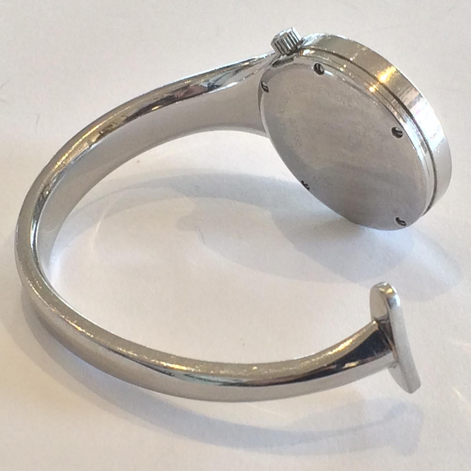 Modern Georg Jensen by Vivianna Torun design no. 336 Bracelet Quartz Wristwatch  For Sale