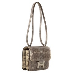 Verrou mini lizard handbag Hermès Gold in Lizard - 31464390