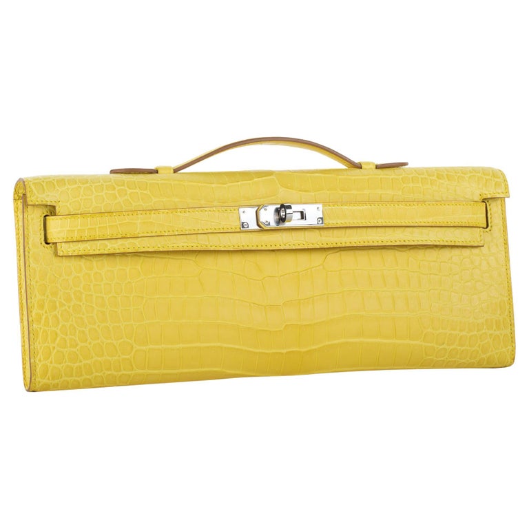 Hermes Kelly 32 Bag Matte Fauve Barenia Porosus Crocodile with