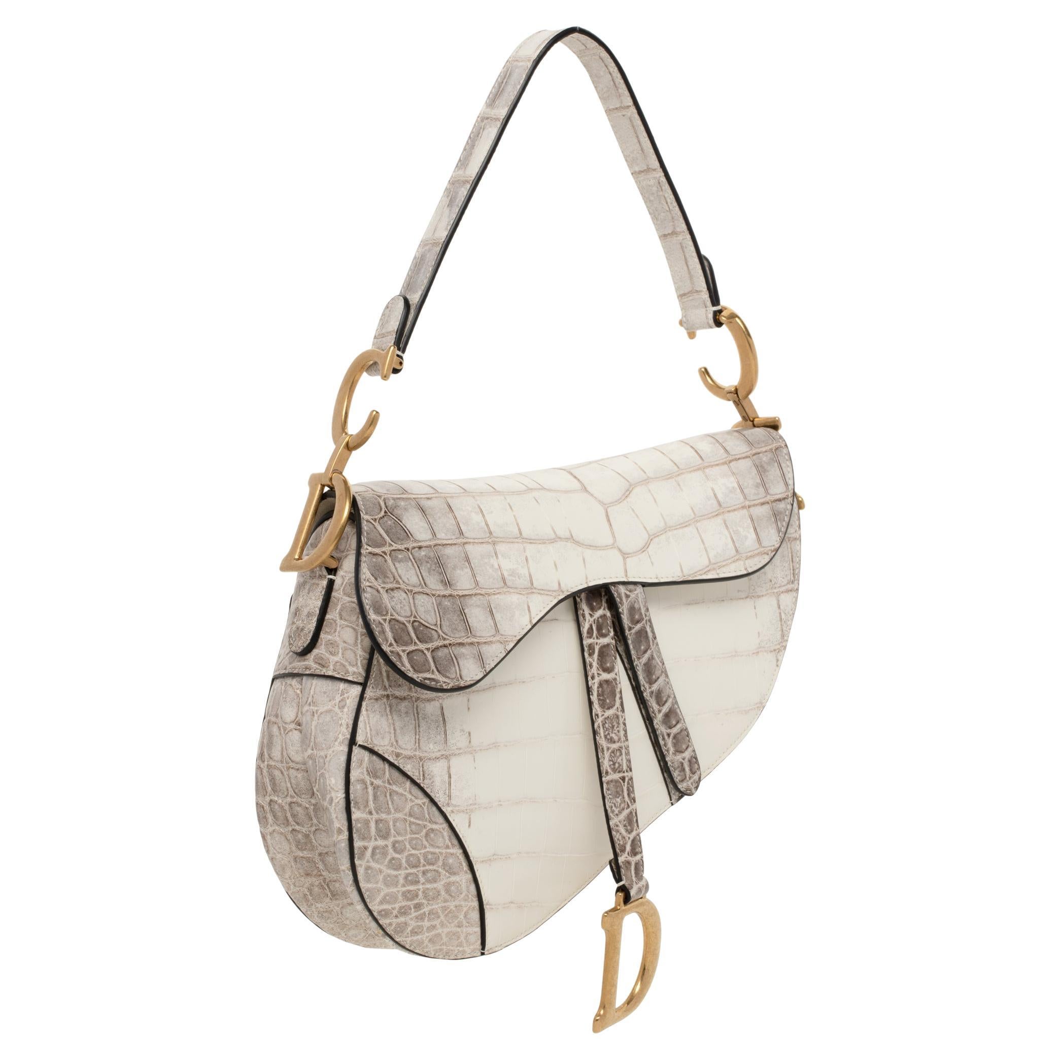 Christian Dior Saddle Bag Medium Matte Niloticus Himalayan Aged Gold  Hardware For Sale at 1stDibs | dior himalayan saddle bag, dior crocodile saddle  bag, dior saddle bag crocodile