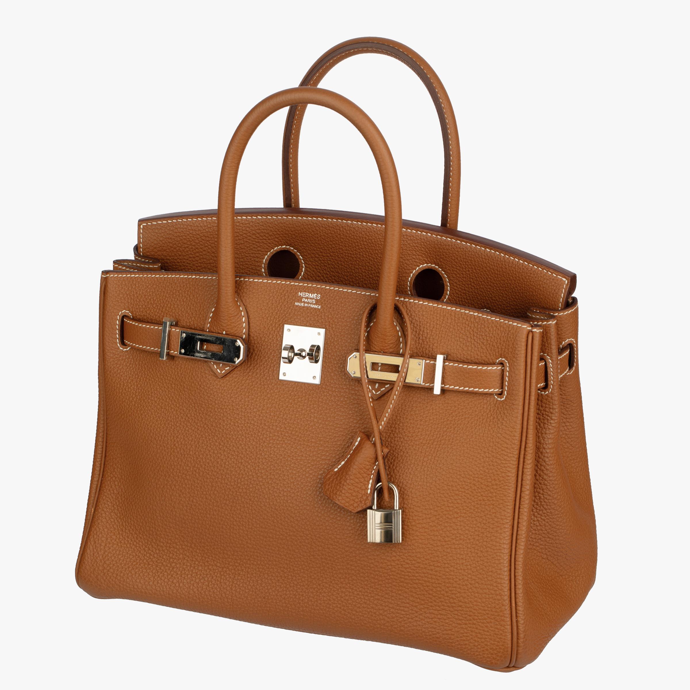Hermes Birkin 30cm Gold Togo Leder Palladium Hardware im Angebot 1