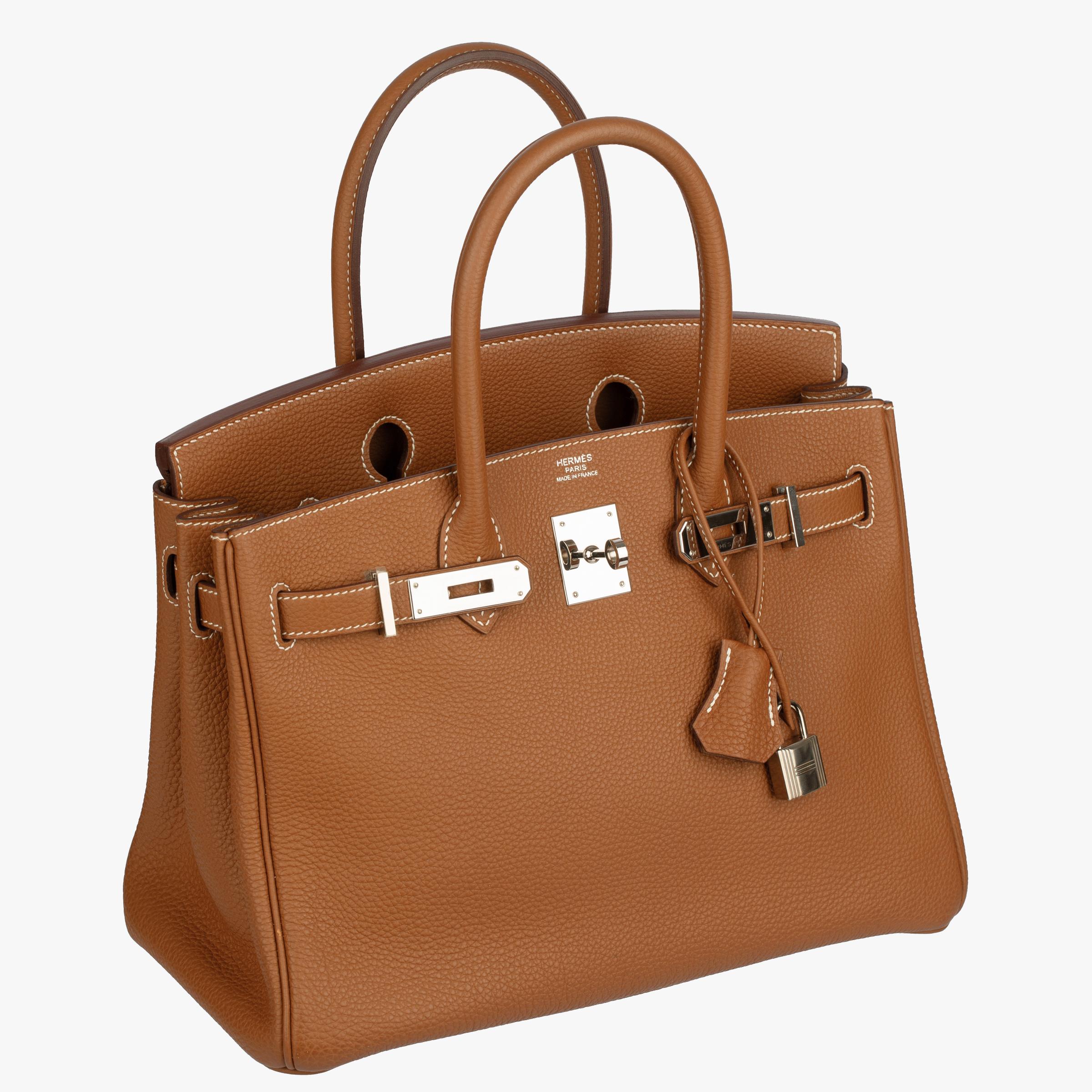 Hermes Birkin 30cm Gold Togo Leder Palladium Hardware für Damen oder Herren im Angebot