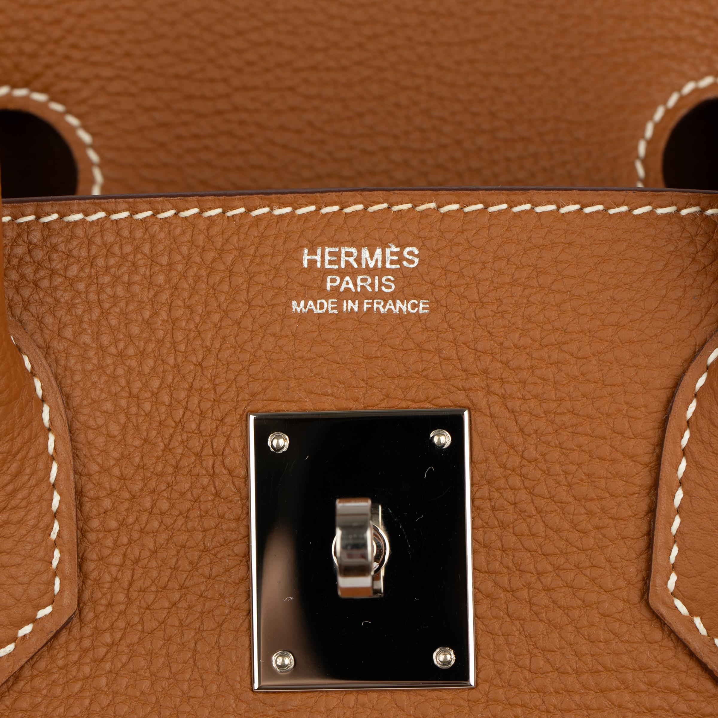Hermes Birkin 30cm Gold Togo Leder Palladium Hardware im Angebot 3