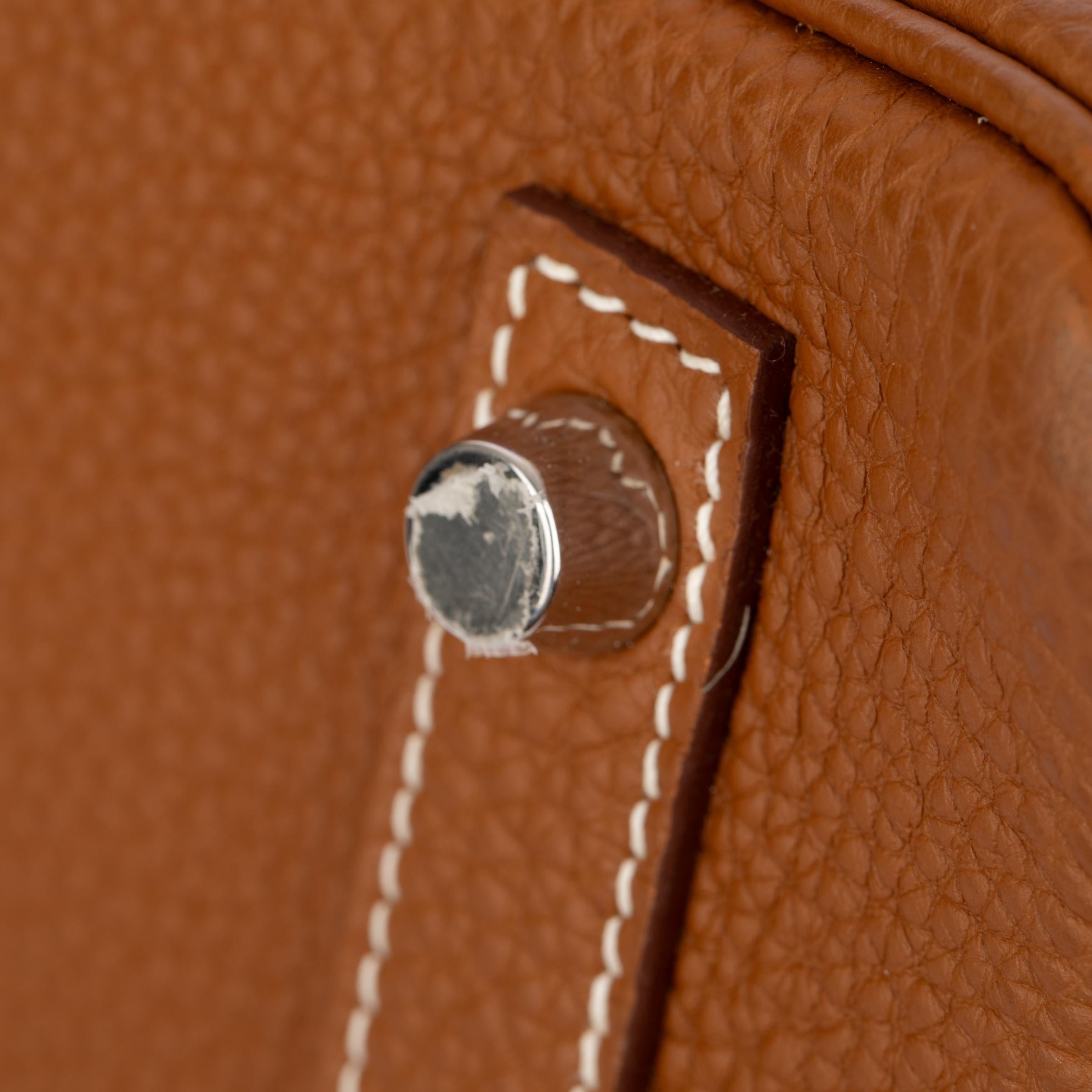 Hermes Birkin 30cm Gold Togo Leder Palladium Hardware im Angebot 7
