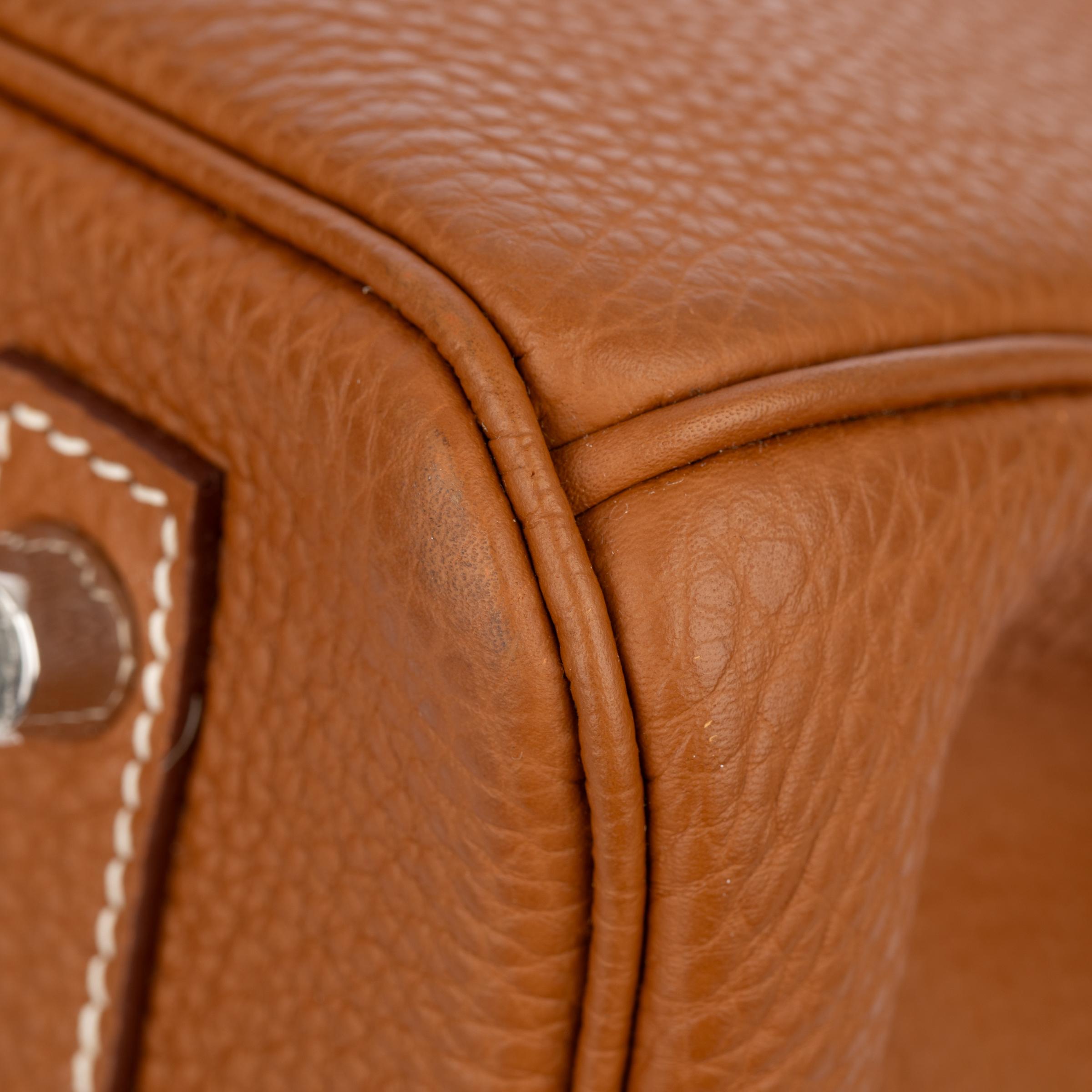 Hermes Birkin 30cm Gold Togo Leder Palladium Hardware im Angebot 8