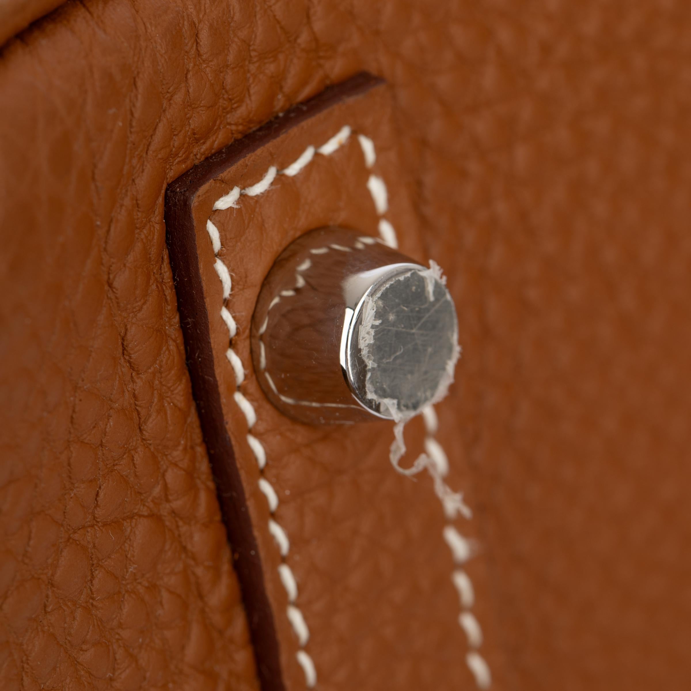 Hermes Birkin 30cm Gold Togo Leder Palladium Hardware im Angebot 9