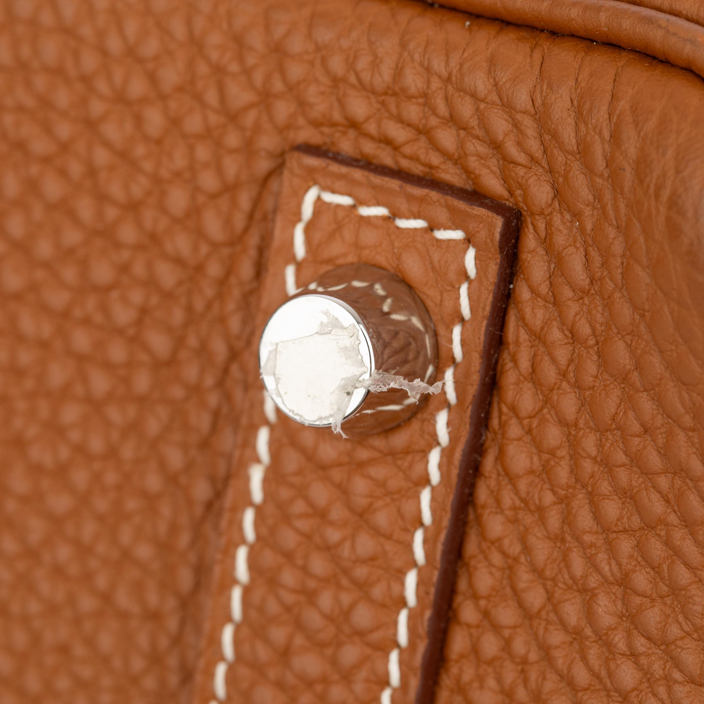 Hermes Birkin 30cm Gold Togo Leder Palladium Hardware im Angebot 12