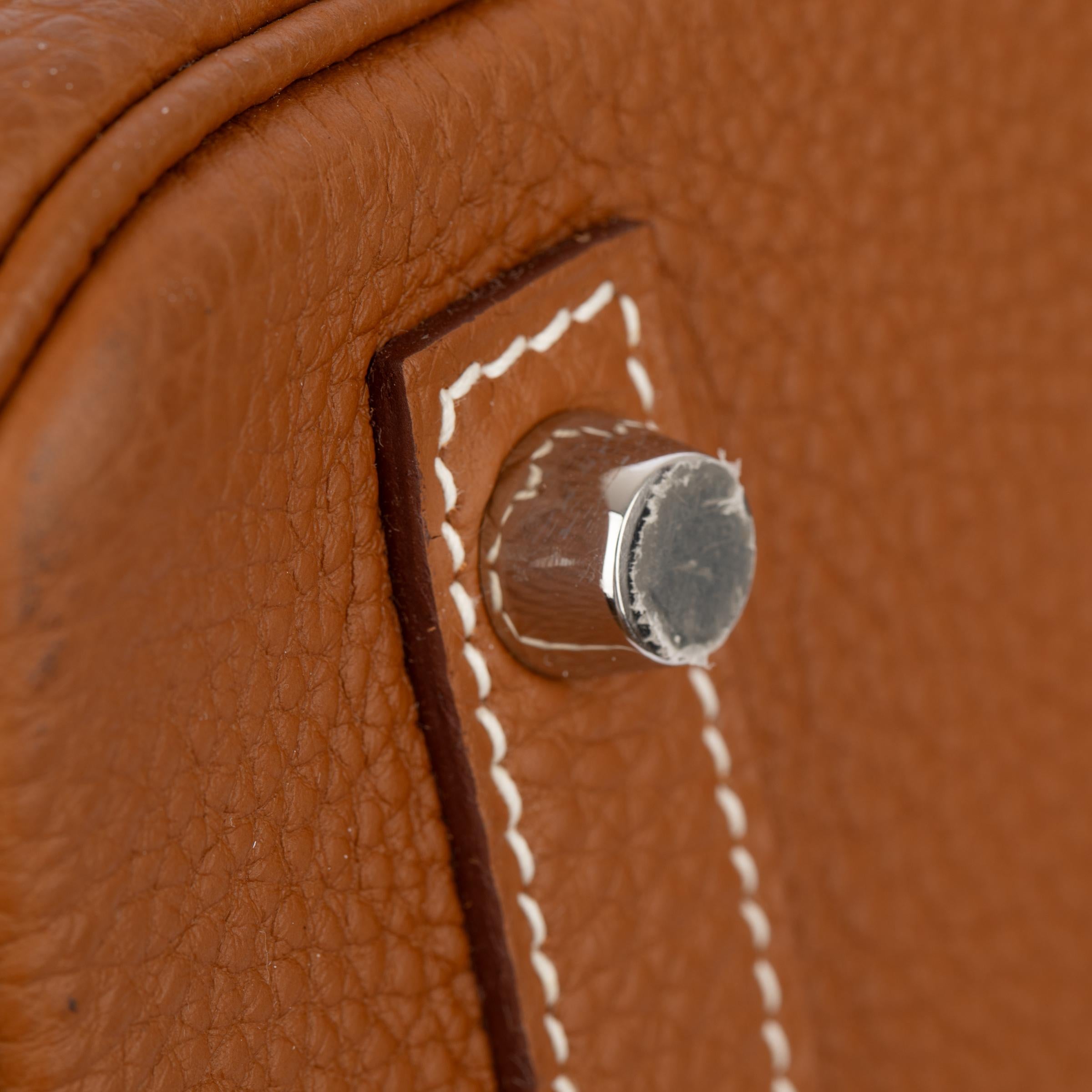 Hermes Birkin 30cm Gold Togo Leder Palladium Hardware im Angebot 14