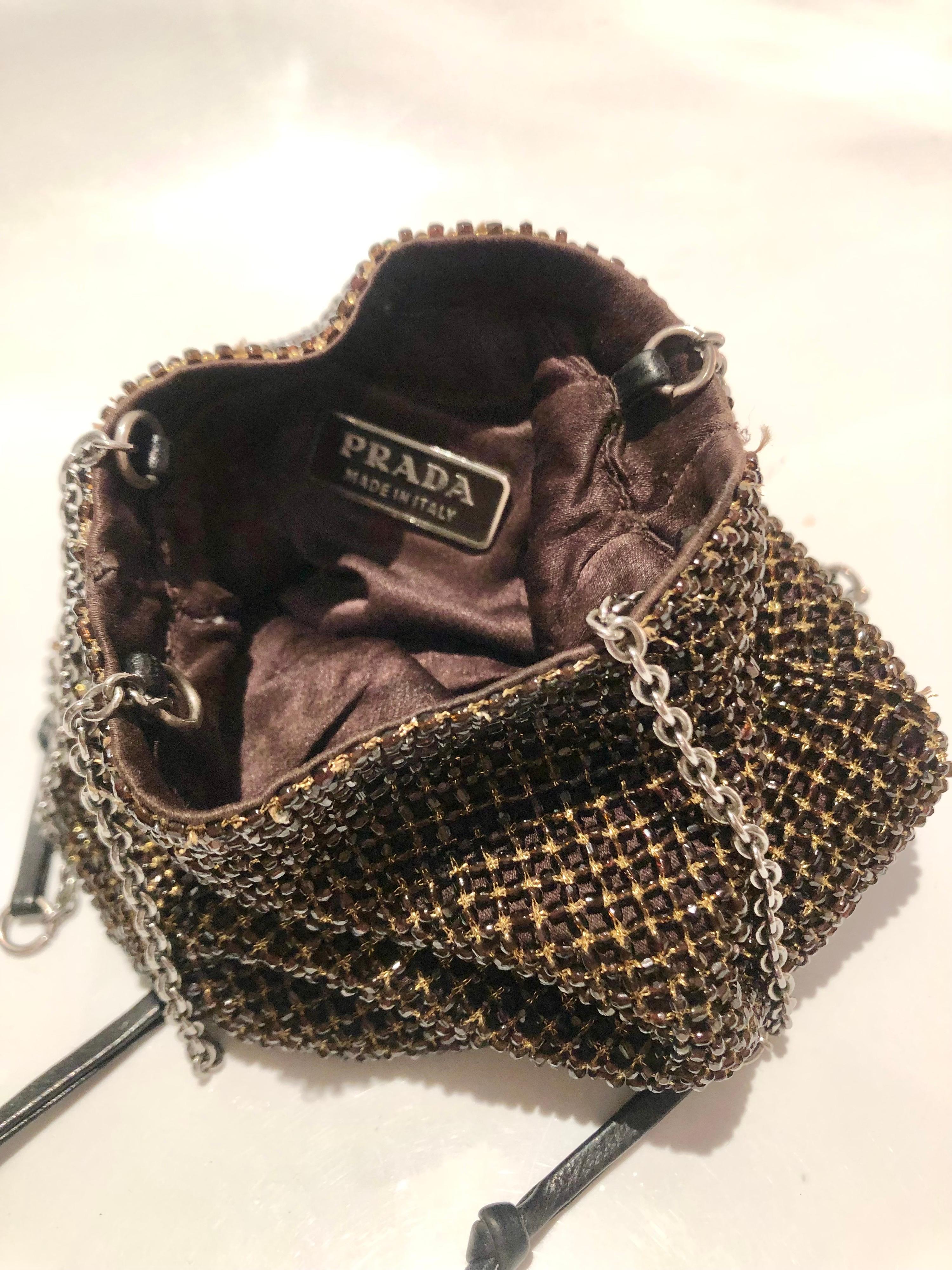 1990s PRADA GOLD CRYSTAL MINI BAG 2