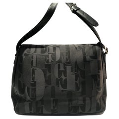 Gianfranco Ferré 1990 Vintage Black Logo Print Crossbody Shoulder Bag