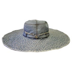 2000s Christian Dior Denim Jeans Sun Hat
