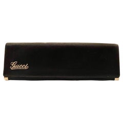 2000s Tom Ford for Gucci Black Satin Box Clutch Bag