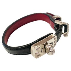2000er miu Kristall-Lackleder-Clutch-Verschluss-Armband