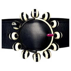 1980er Escada Neuheit Schnooker Balls Schnalle Gürtel