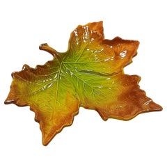 1980s Christian Dior Leaf Green Ceramic Bowl