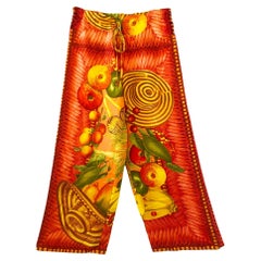 2000s Gucci Tom Ford Exotic Print Silk Bloomer Trousers