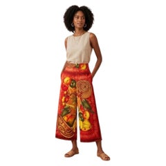 Gucci by Tom Ford 2000s Vintage Silk Wide Leg Trousers, Size 40