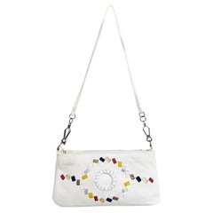 Bottega Veneta 1970s Vintage Geometric Wave Intrecciato Shoulder Bag