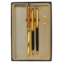 70s- early 80s Missoni 3-Piece Desk Set Pen, Mechanical Pencil, Letter Opener