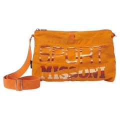 Vintage-Umhängetasche von Missoni Sport aus den 1980er Jahren, wasserdicht, orange, im Crossbody-Stil