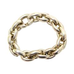 Hermes Sterling Silver Heavy Chain Link Bracelet