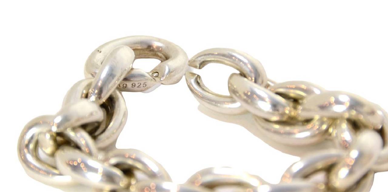 hermes link bracelet silver