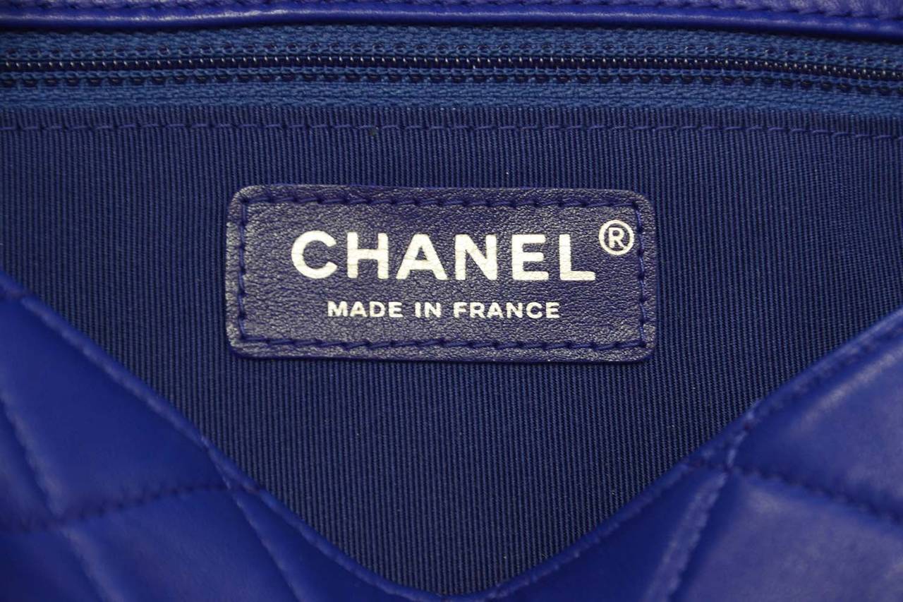 CHANEL Cobalt Blue Quilted Leather Ltd Edt Small Hula Hoop Bag rt. $2, 700 1