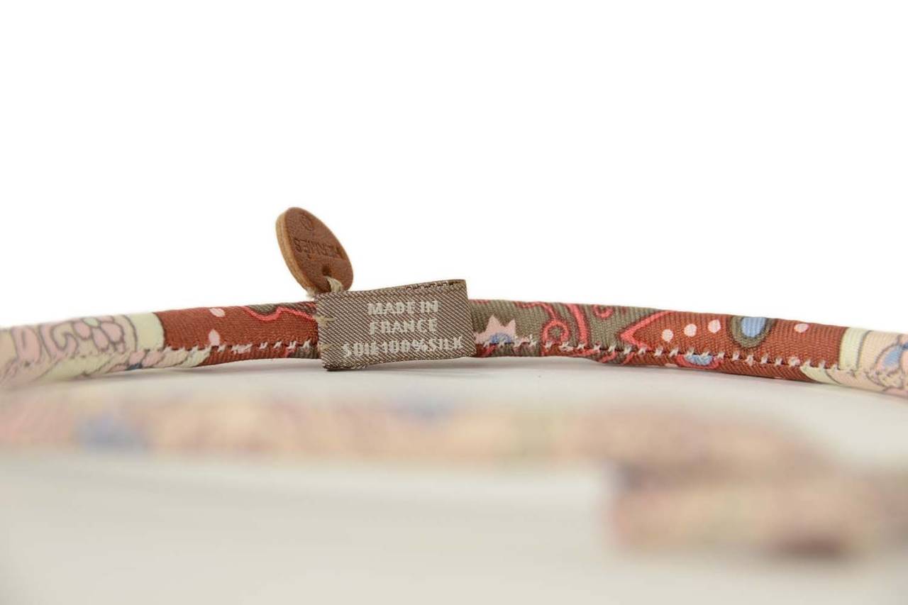 HERMES Petit H Silk Print Choker/Wrap Bracelet 1