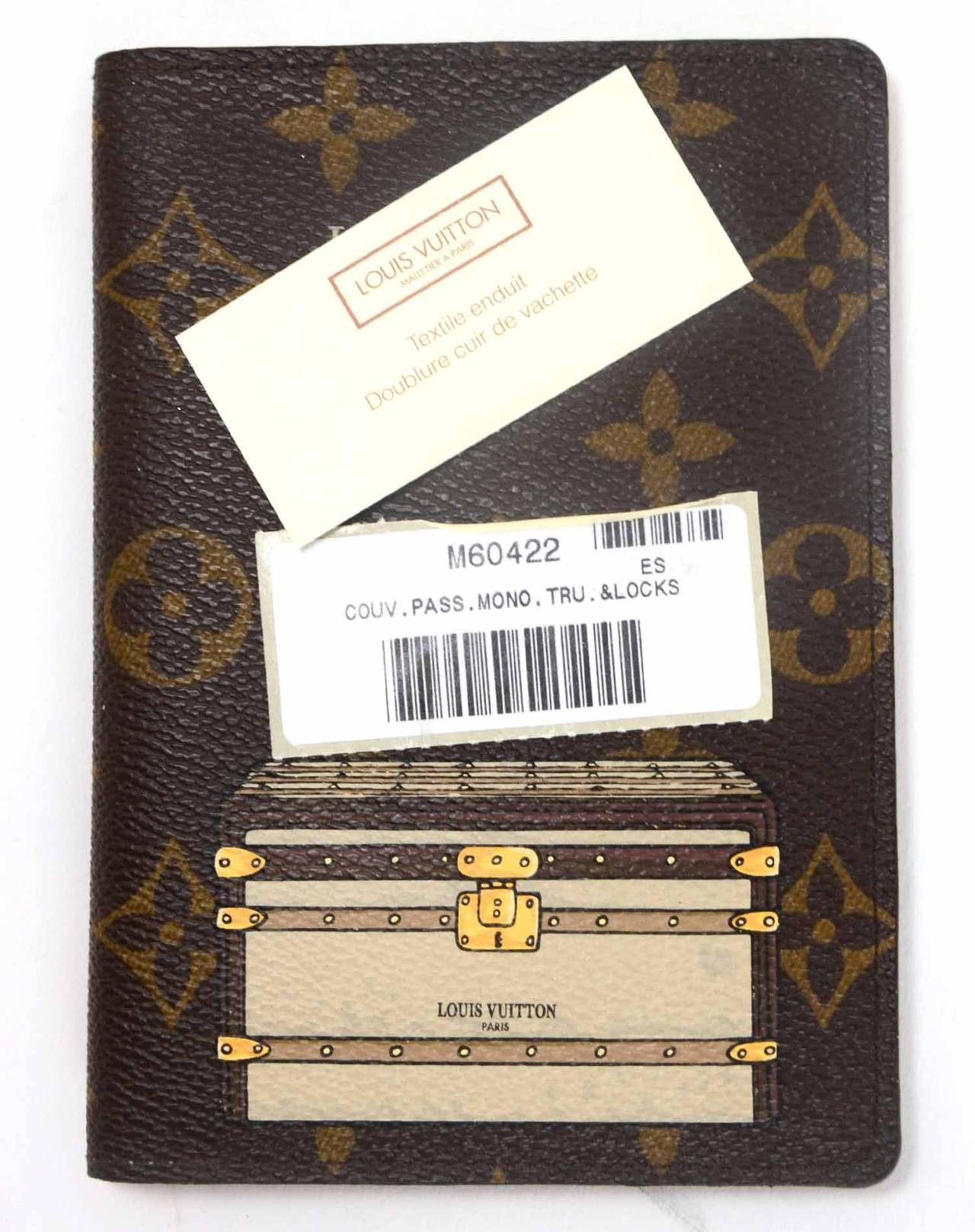 LOUIS VUITTON Monogram Limited Edition Trunks and Locks Passport Cover c.'13