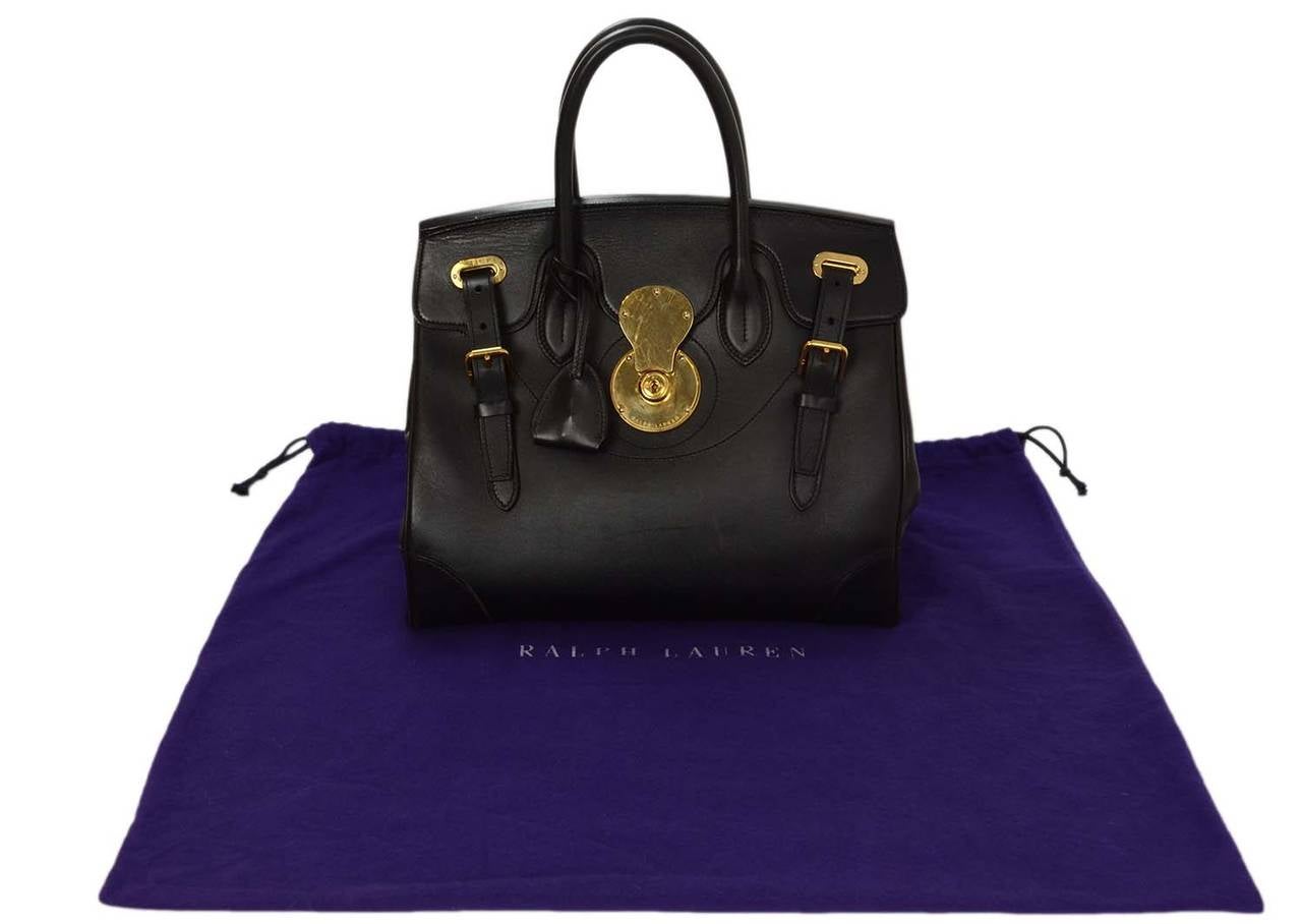 RALPH LAUREN Black Calfskin Original RICKY Handbag 2