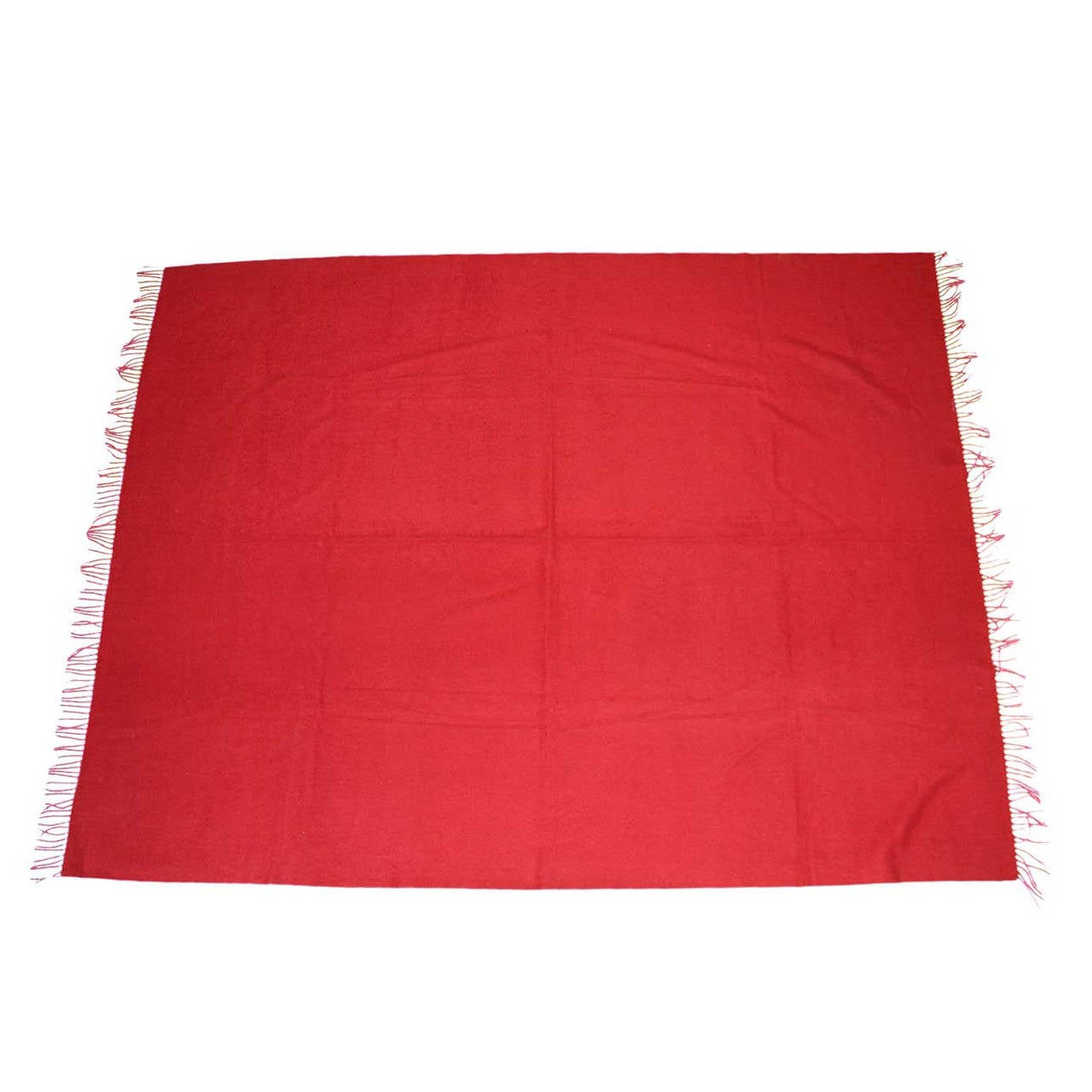 red cashmere throw blanket