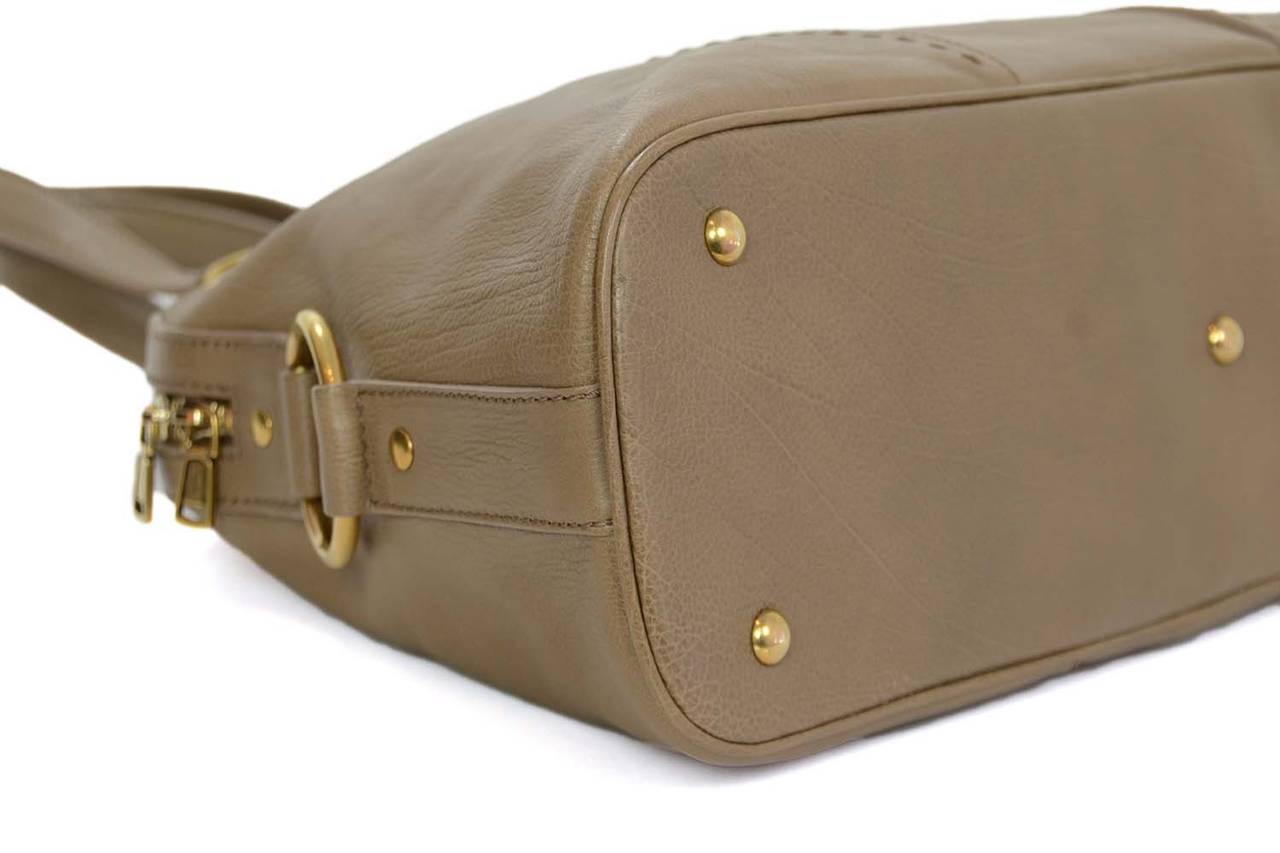 ysl brown leather handbag muse  