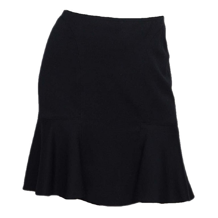 Alaia Black Wool Flared Skirt sz FR42 For Sale at 1stDibs