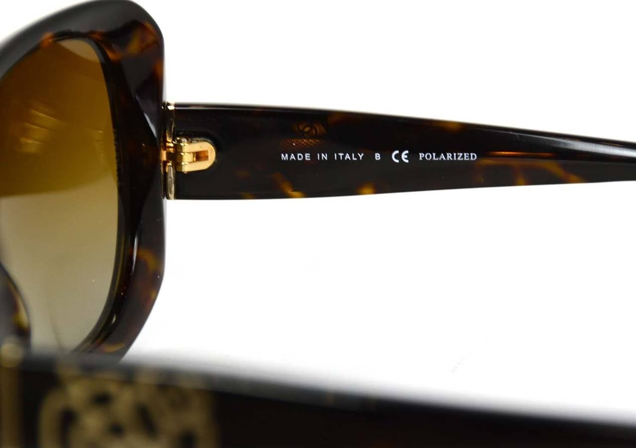 Women's or Men's CHANEL Brown Tortoise Shell Frame Polarized Sunglasses
