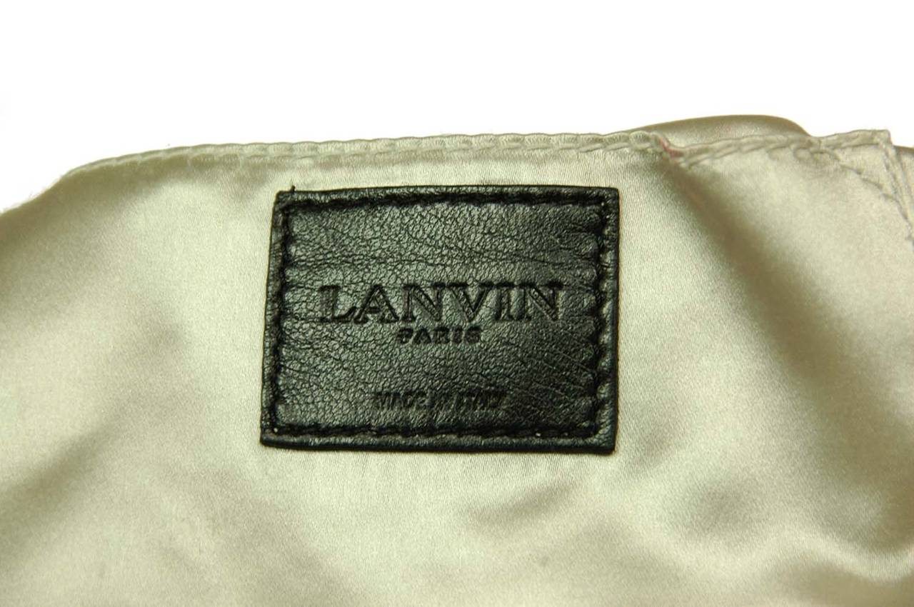 LANVIN Pink/Brown Satin Patchwork Mini Crossbody Bag 3