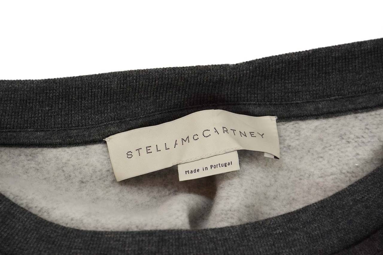 STELLA McCARTNEY Grey Sweater w/ Squiggle Red/White Detailing rt $1, 070 sz 46 2