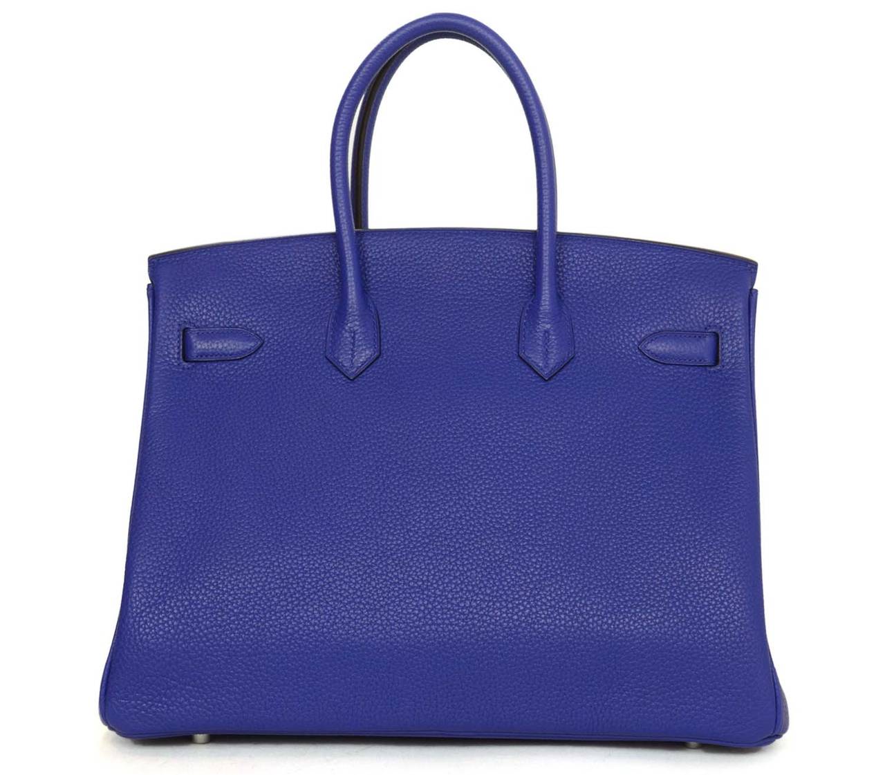 Hermes NIB 35cm Togo Leather Blue Electric Birkin

-Made in: France
-Year of Production: 2014
-Color: 