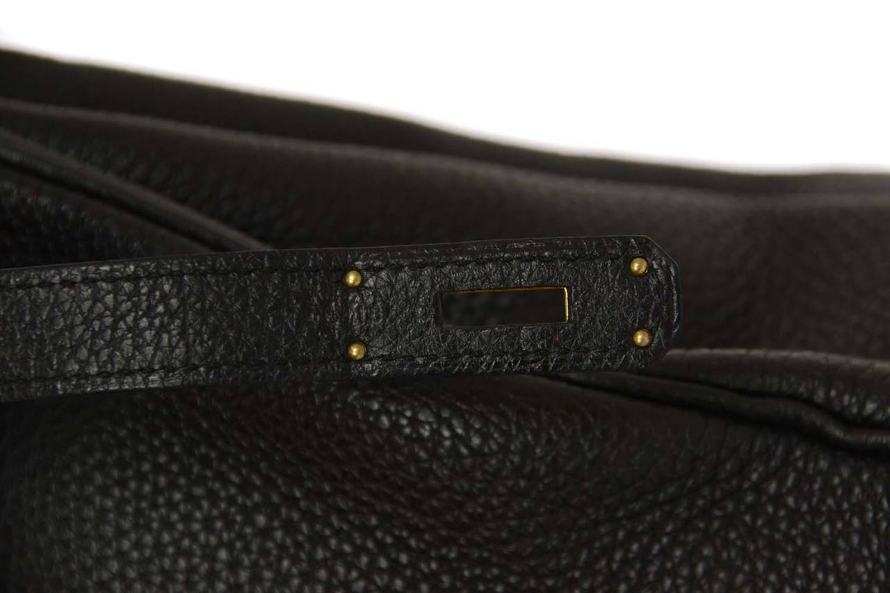 HERMES 2011 Black Clemence Leather 35 cm Birkin Bag GHW 4